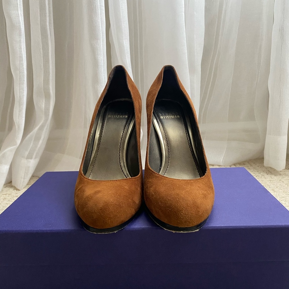 Stuart Weitzman Suede Block Heels - image 3